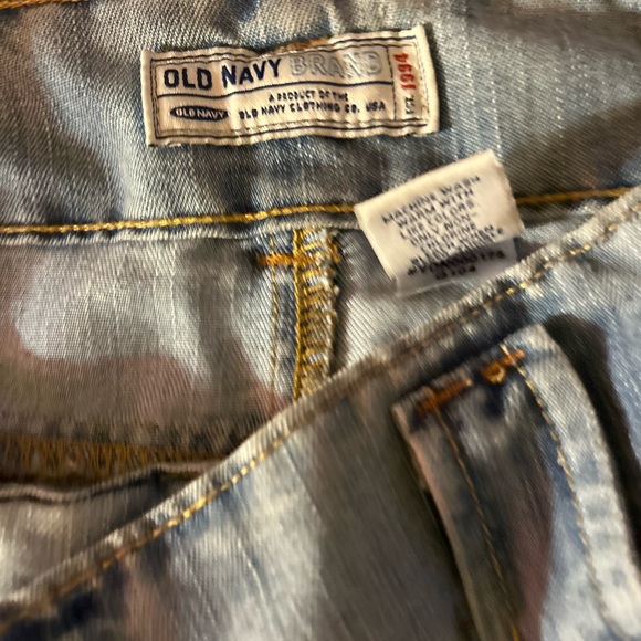 Old NAVY THICK DENIM SKIRT WITH SPLITS BACK POCKET VELCRO CLOSURE size 12 - Picture 10 of 16